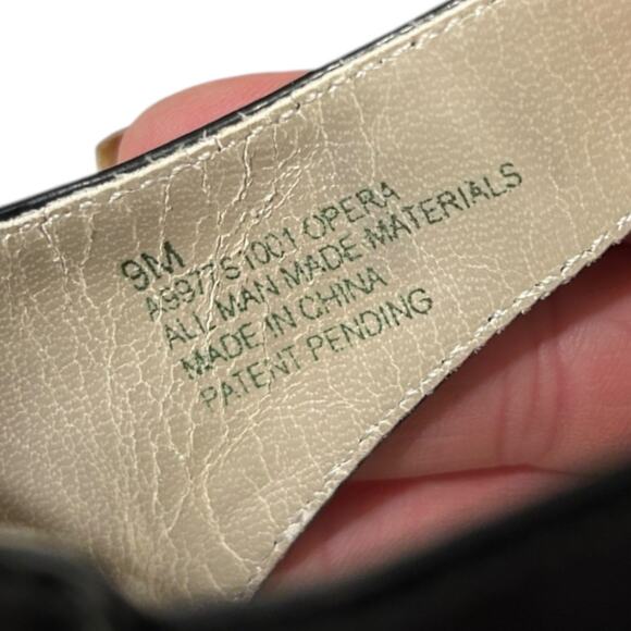 Etienne Aigner Opera T-Strap Black Open Toe Sandal Heels Women’s Size 9 - Picture 5 of 7